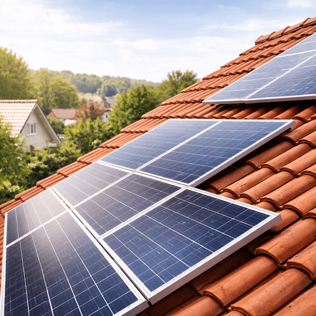 Photovoltaik-Anlage auf einem Hausdach